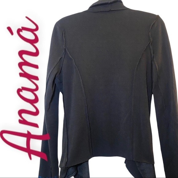 ANAMA Open Style Waterfall Cardigan Jacket Cozy Faux Fur Lining, Size Small - Picture 6 of 7